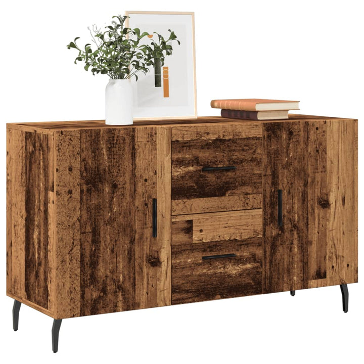 skænk 100x36x60 cm konstrueret træ gammelt træ-look
