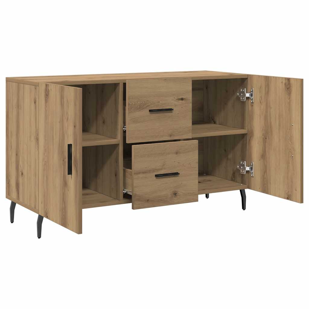 skænk 100x36x60 cm konstrueret træ egetræsfarve