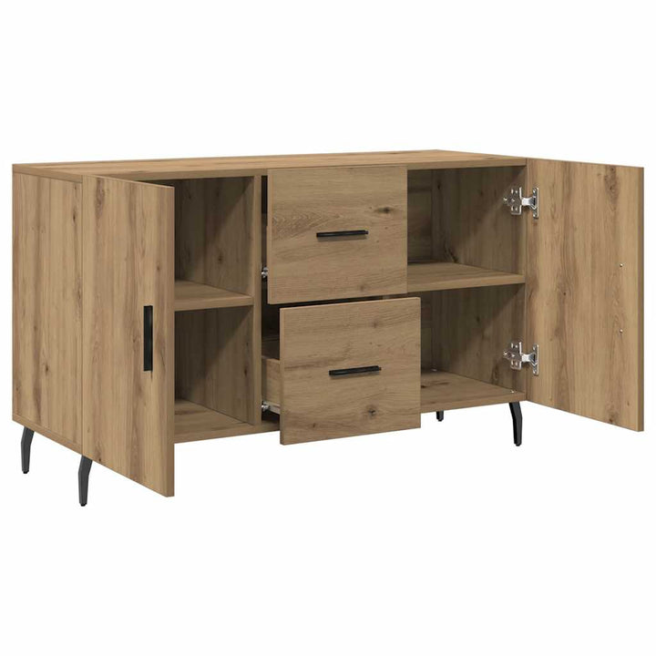 skænk 100x36x60 cm konstrueret træ egetræsfarve