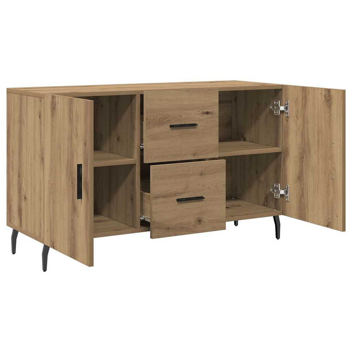 skænk 100x36x60 cm konstrueret træ egetræsfarve