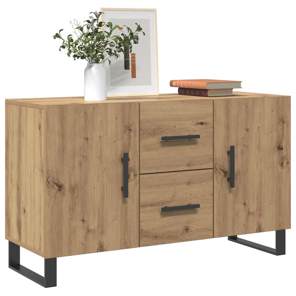 skænk 100x36x60 cm konstrueret træ kunsteg