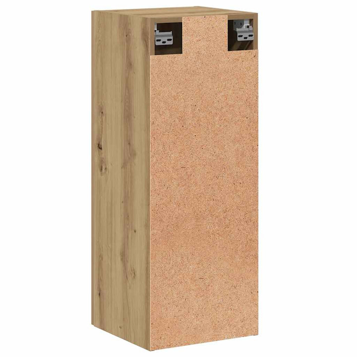 vægskab 34,5x34x90 cm konstrueret træ egetræsfarve