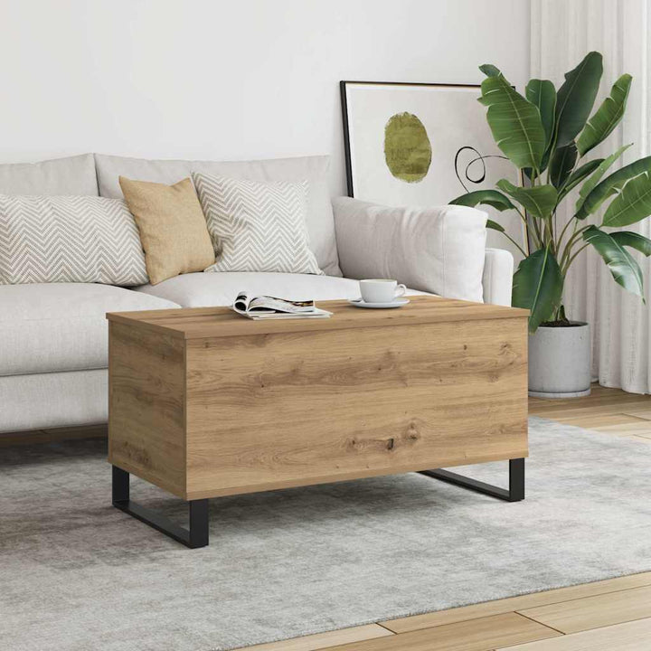 sofabord 90x44,5x45 cm konstrueret træ kunsteg