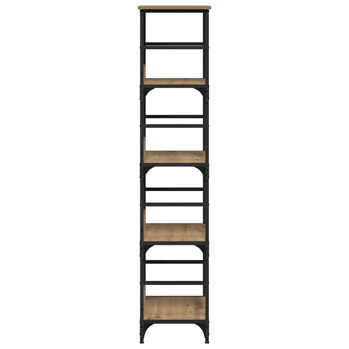 bogreol 50x33x153 cm konstrueret træ kunsteg