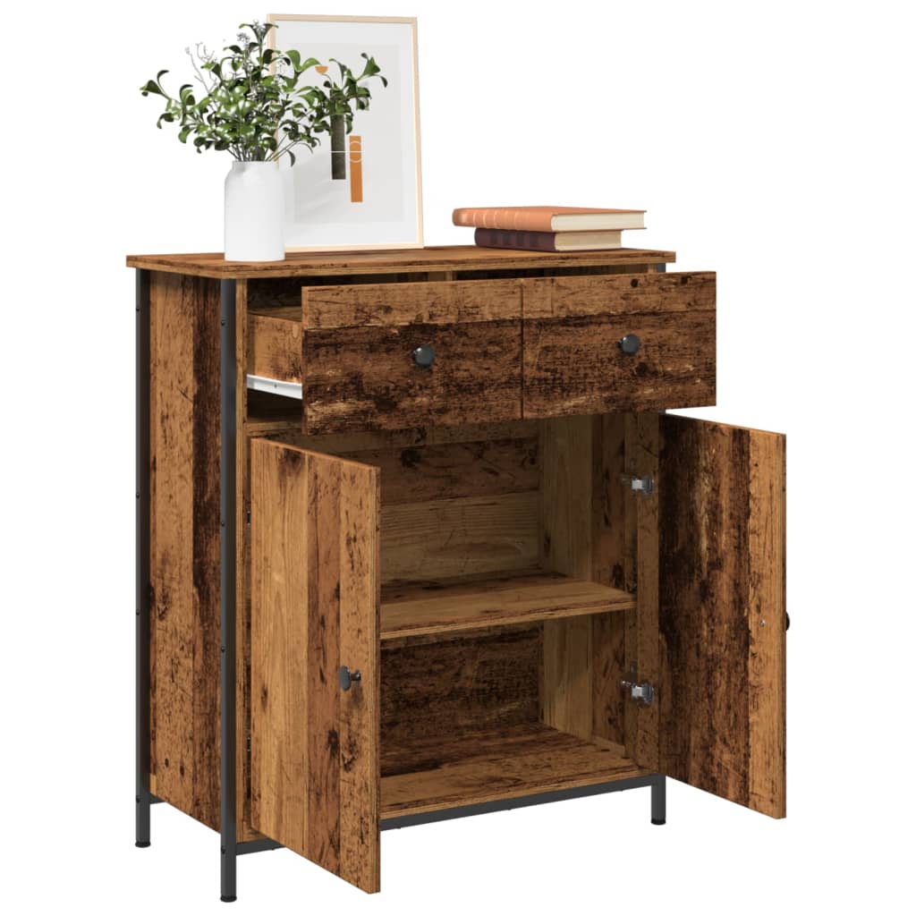 skab 70x30x80 cm konstrueret træ antikt trælook