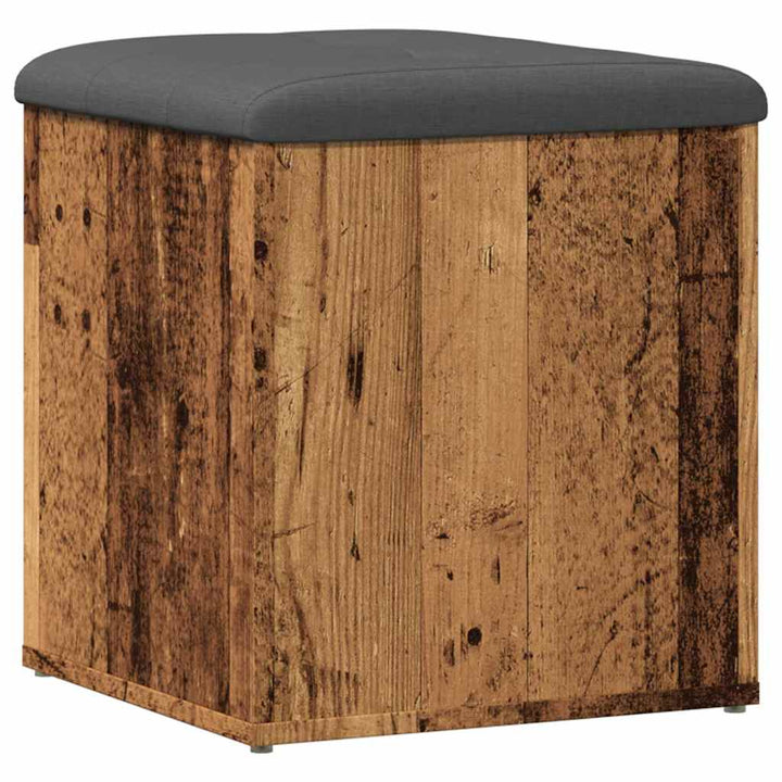opbevaringsbænk 42x42x45 cm konstrueret træ antikt træ