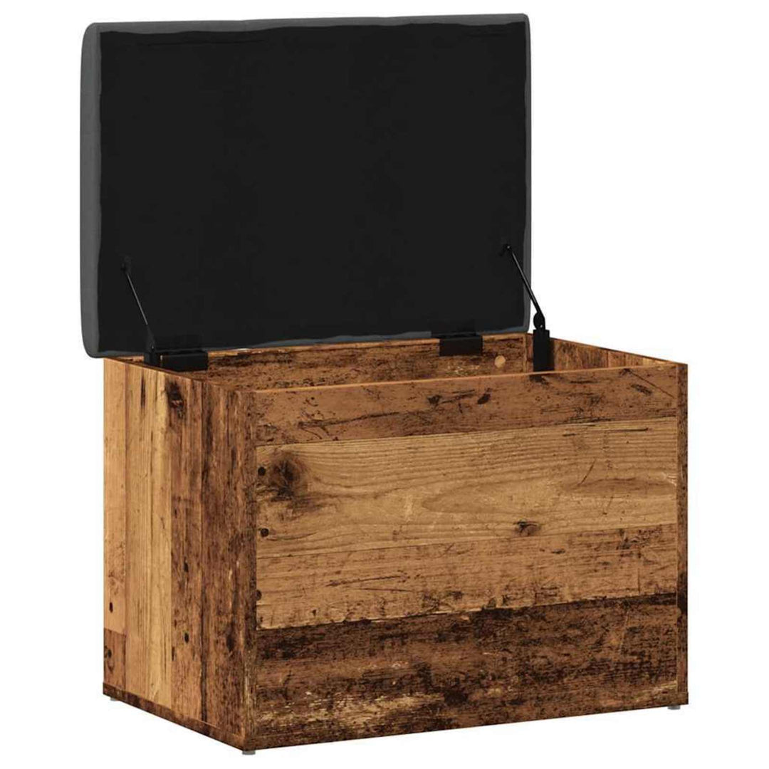 opbevaringsbænk 62x42x45 cm konstrueret træ antikt træ