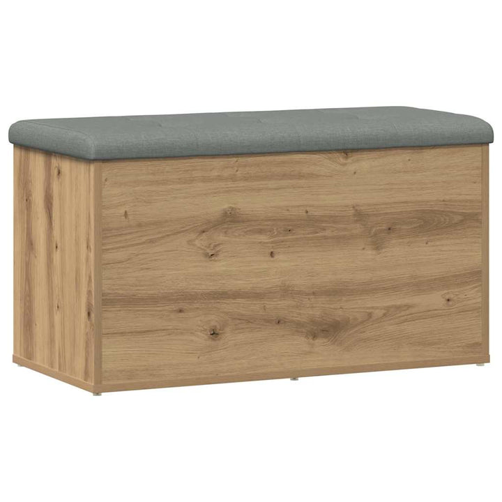 opbevaringsbænk håndlavet eg 82x42x45 cm konstrueret træ