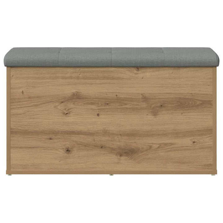 opbevaringsbænk håndlavet eg 82x42x45 cm konstrueret træ