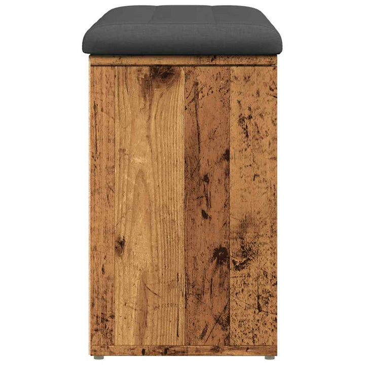 skobænk 82x32x50 cm konstrueret træ antikt træ