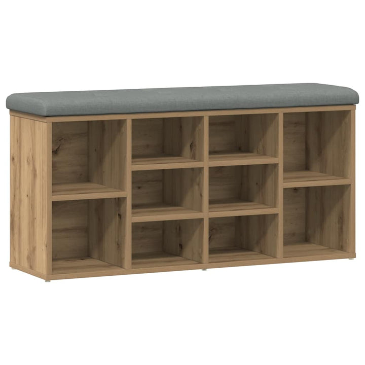 skobænk 102x32x50 cm konstrueret træ kunsteg