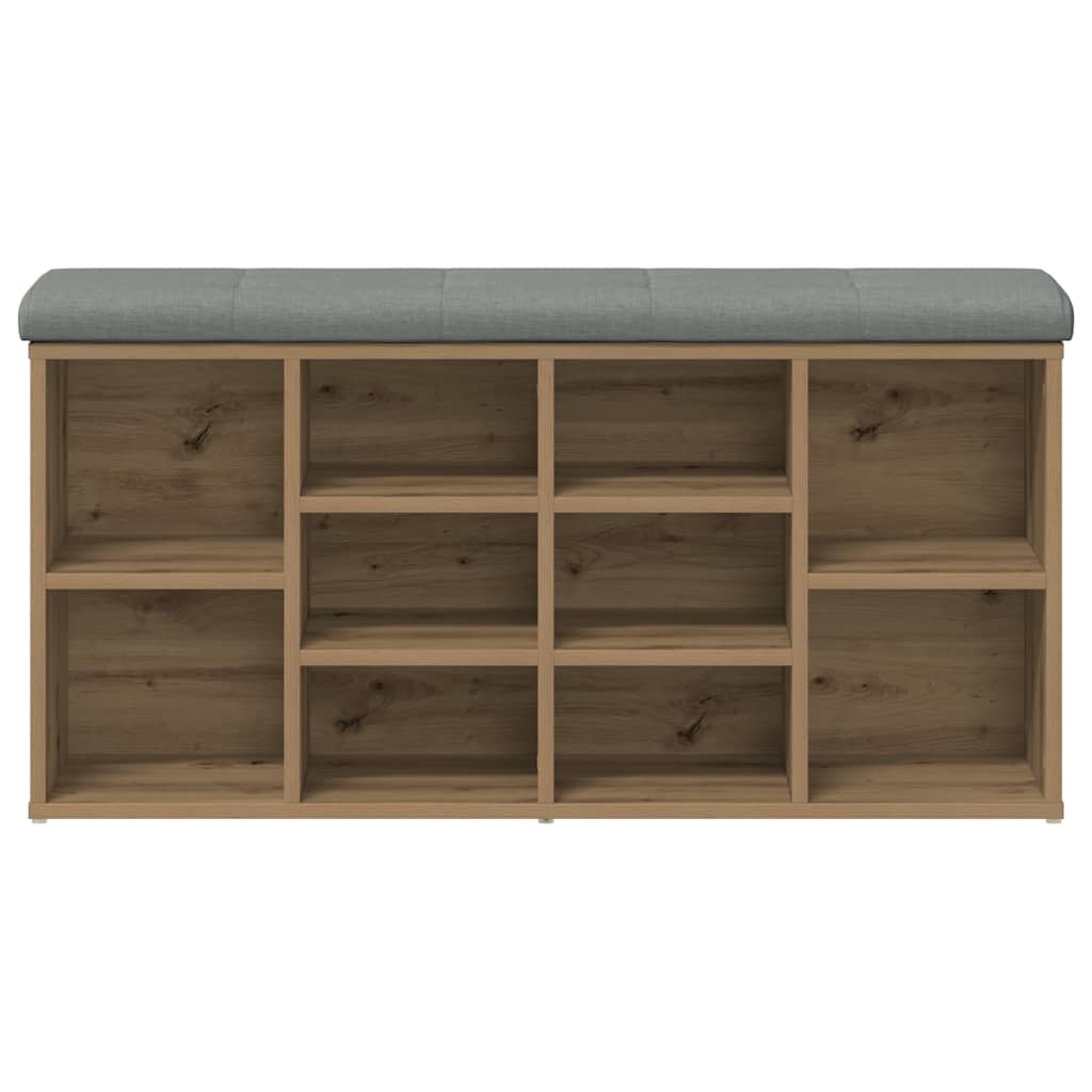 skobænk 102x32x50 cm konstrueret træ kunsteg