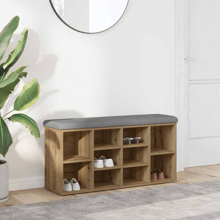 skobænk 102x32x50 cm konstrueret træ kunsteg