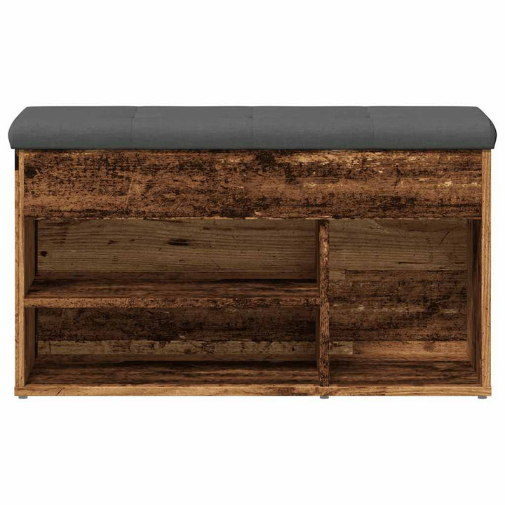 skobænk 82x32x45,5 cm konstrueret træ antikt træ