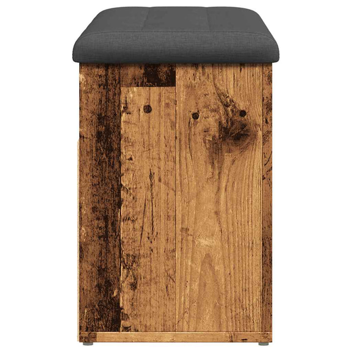 skobænk 82x32x45,5 cm konstrueret træ antikt træ