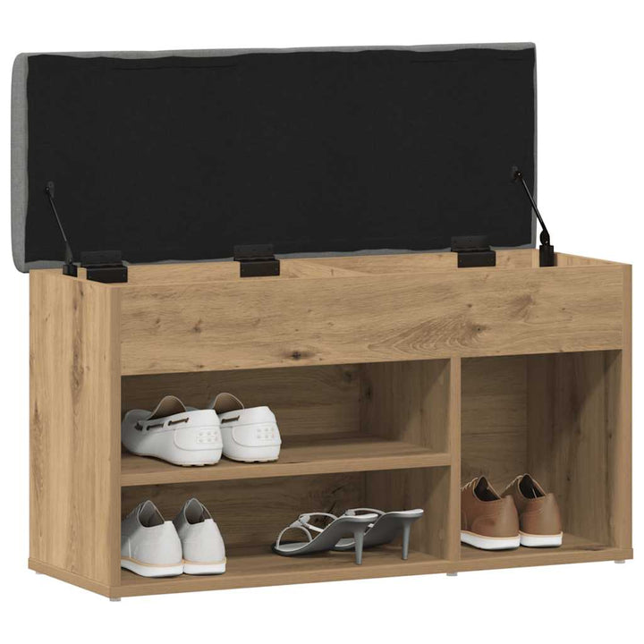 skobænk 82x32x45,5 cm konstrueret træ kunsteg