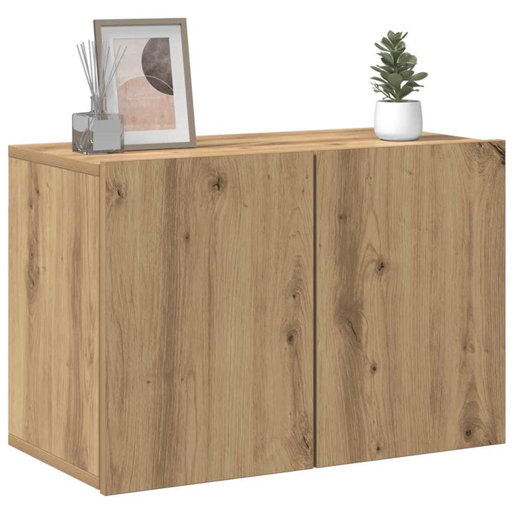 væghængt tv-bord 60x30x41 cm egetræsfarve