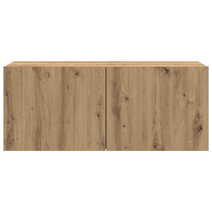 væghængt tv-bord 100x30x41 cm artisan egetræsfarve