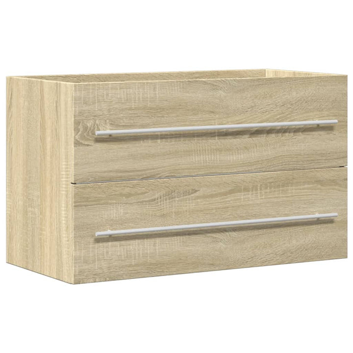 vaskeskab 80x38,5x48 cm konstrueret træ gammelt trælook