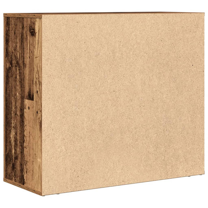 skænk 80x33x70 cm konstrueret træ gammelt træ-look