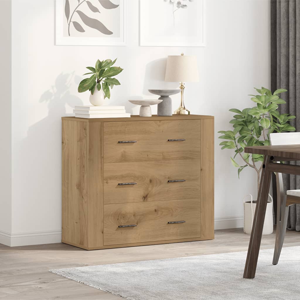 skænk 80x33x70 cm konstrueret træ kunsteg