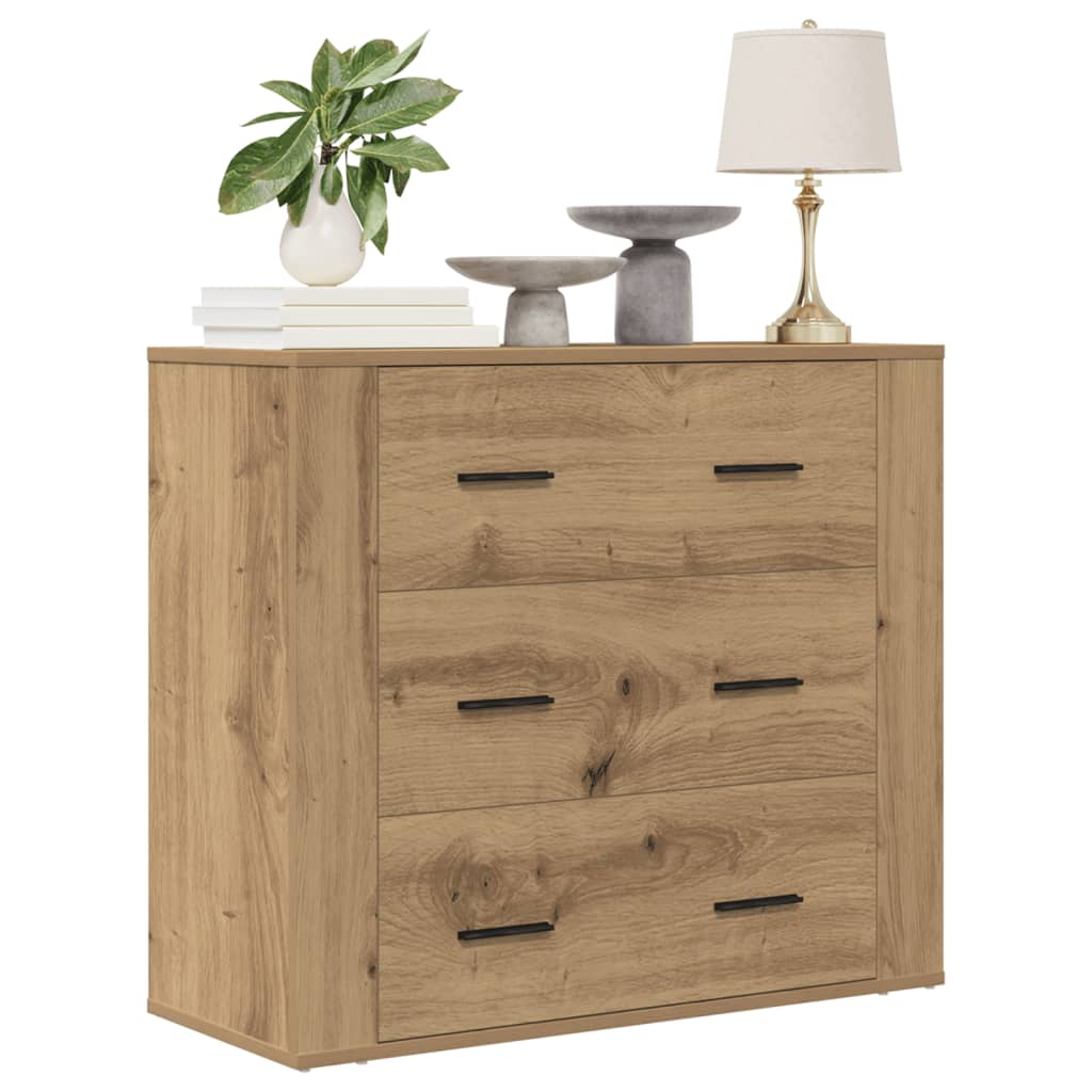 skænk 80x33x70 cm konstrueret træ kunsteg