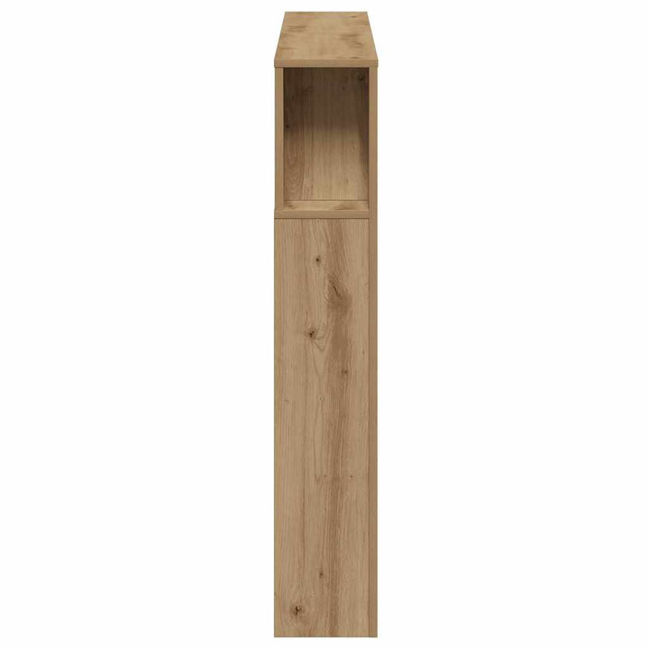 sengegavl m. LED-lys 120x18,5x103,5 cm konstrueret træ kunsteg