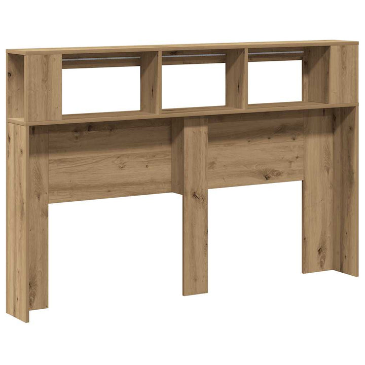 sengegavl m. LED-lys 160x18,5x103,5 cm konstrueret træ kunsteg