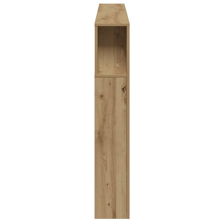 sengegavl m. LED-lys 200x18,5x103,5 cm konstrueret træ kunsteg