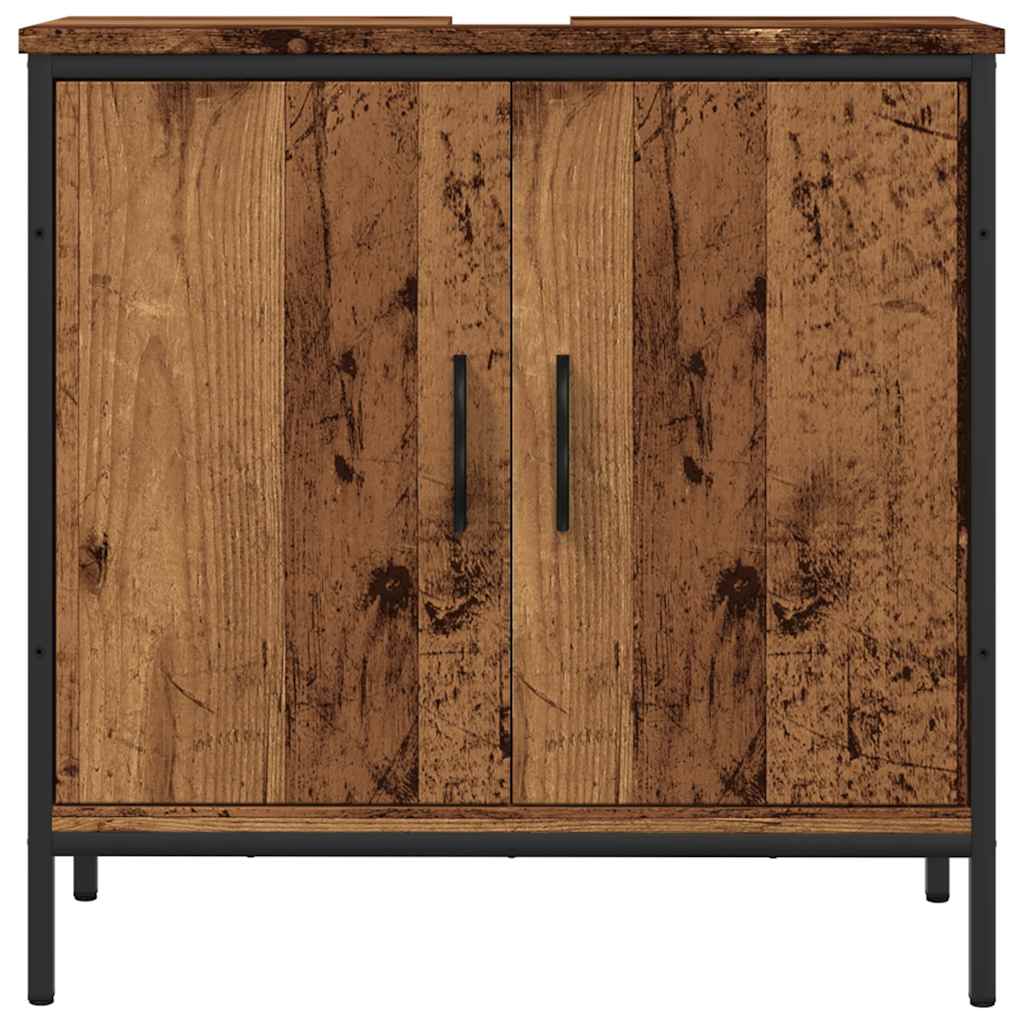 vaskeskab 60x30x60 cm konstrueret træ gammelt trælook