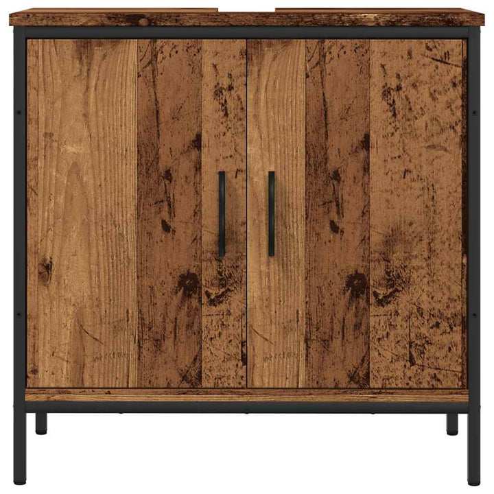 vaskeskab 60x30x60 cm konstrueret træ gammelt trælook