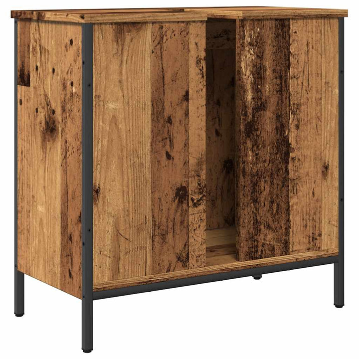 vaskeskab 60x30x60 cm konstrueret træ gammelt trælook