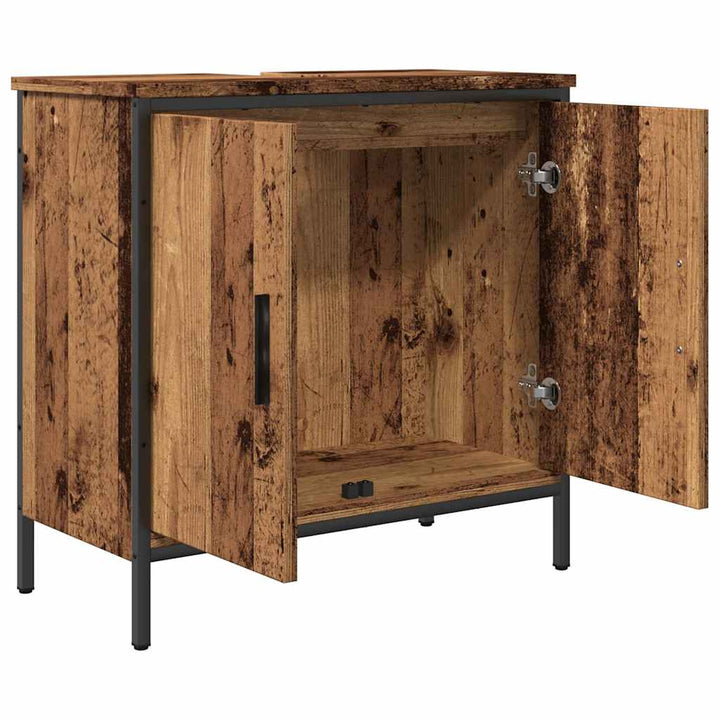 vaskeskab 60x30x60 cm konstrueret træ gammelt trælook