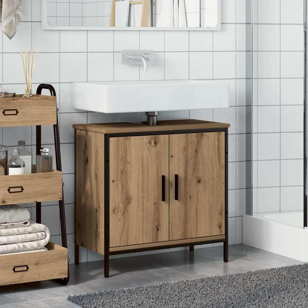 vaskeskab 60x30x60 cm konstrueret træ kunsteg