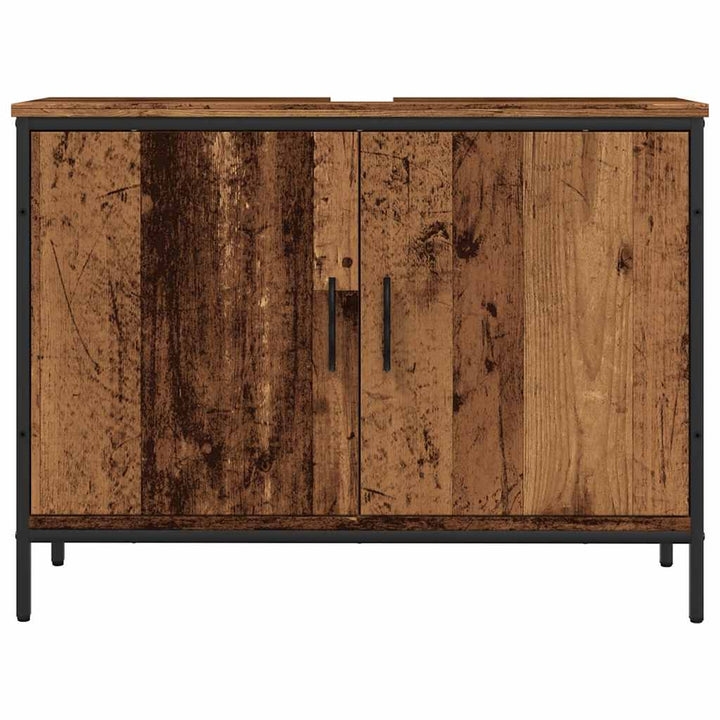 underskab til håndvask 60x30x60 cm konstrueret træ gammelt træ
