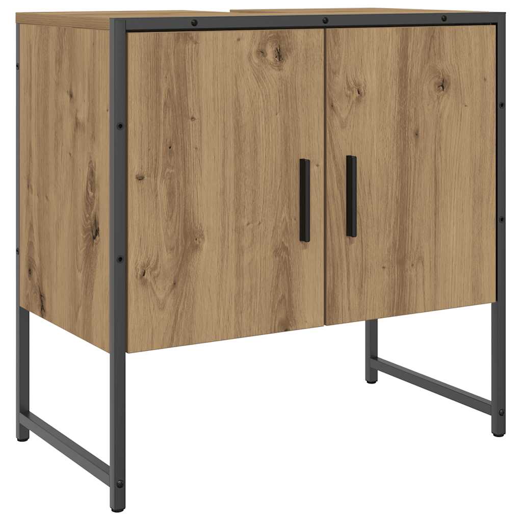 underskab til badeværelse 60x33x60 cm konstrueret træ kunsteg