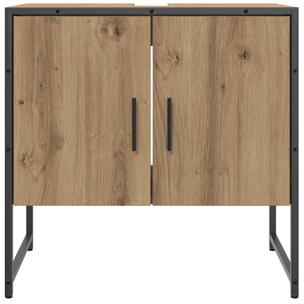 underskab til badeværelse 60x33x60 cm konstrueret træ kunsteg