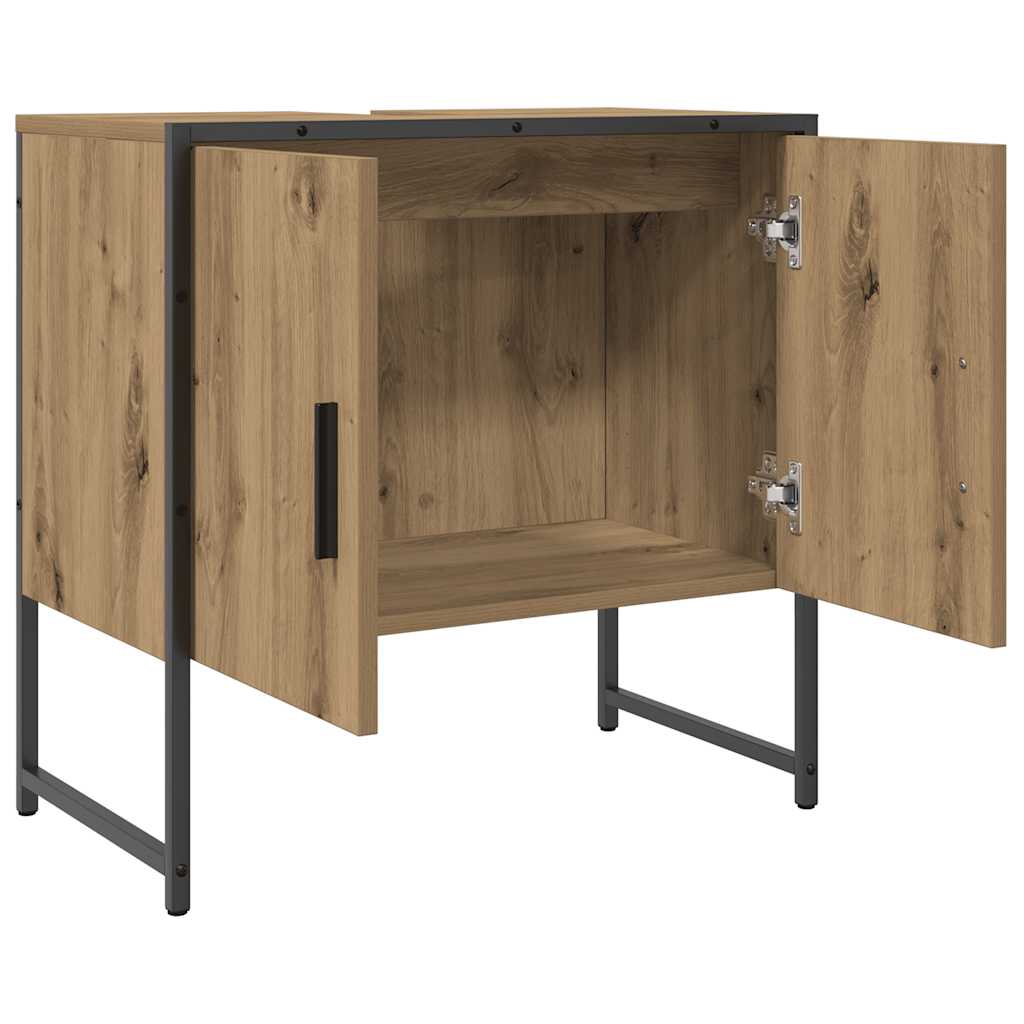 underskab til badeværelse 60x33x60 cm konstrueret træ kunsteg
