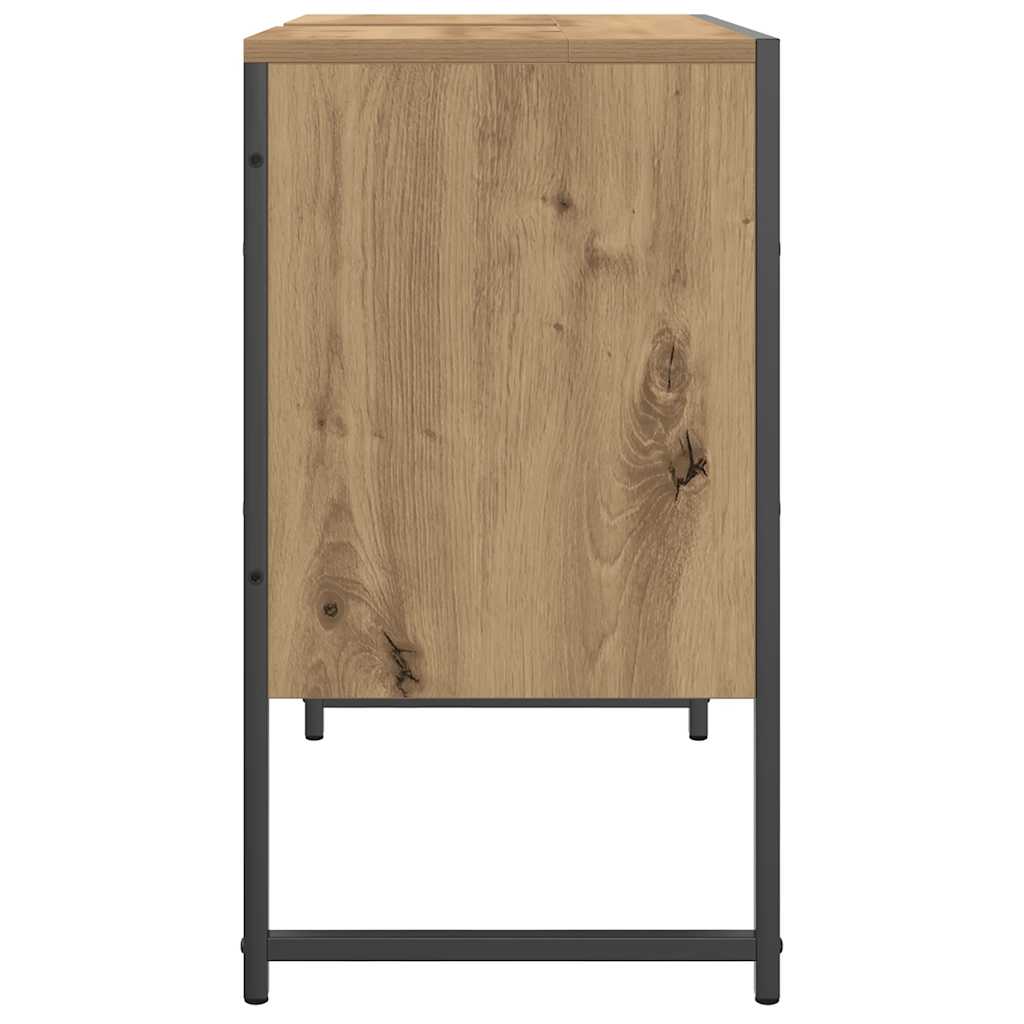underskab til badeværelse 60x33x60 cm konstrueret træ kunsteg