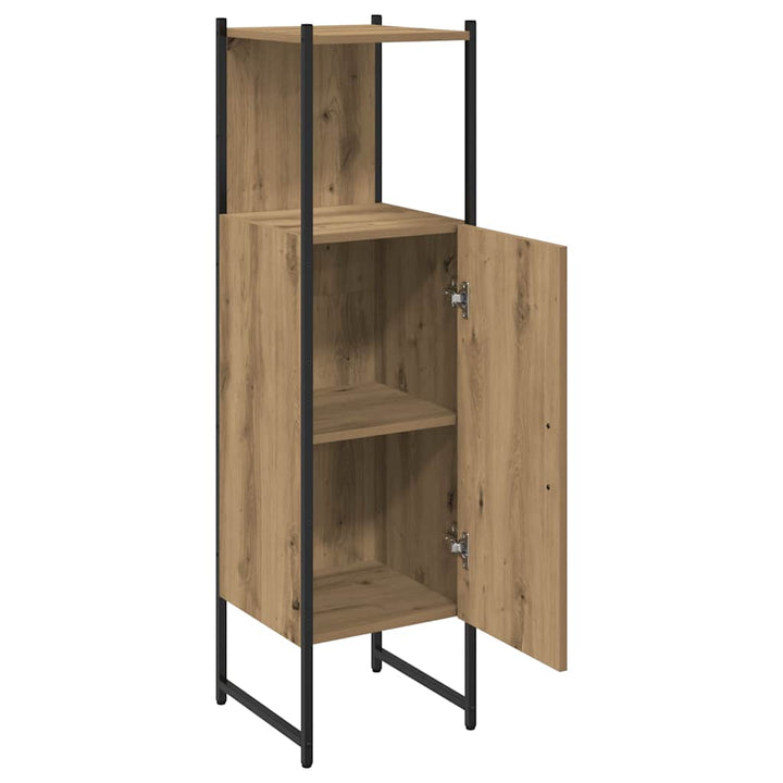 badeværelsesskab 33x33x120,5 cm konstrueret træ kunsteg