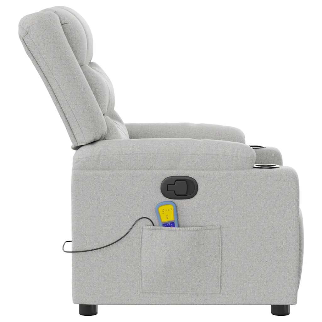 massagestol stof skygrå