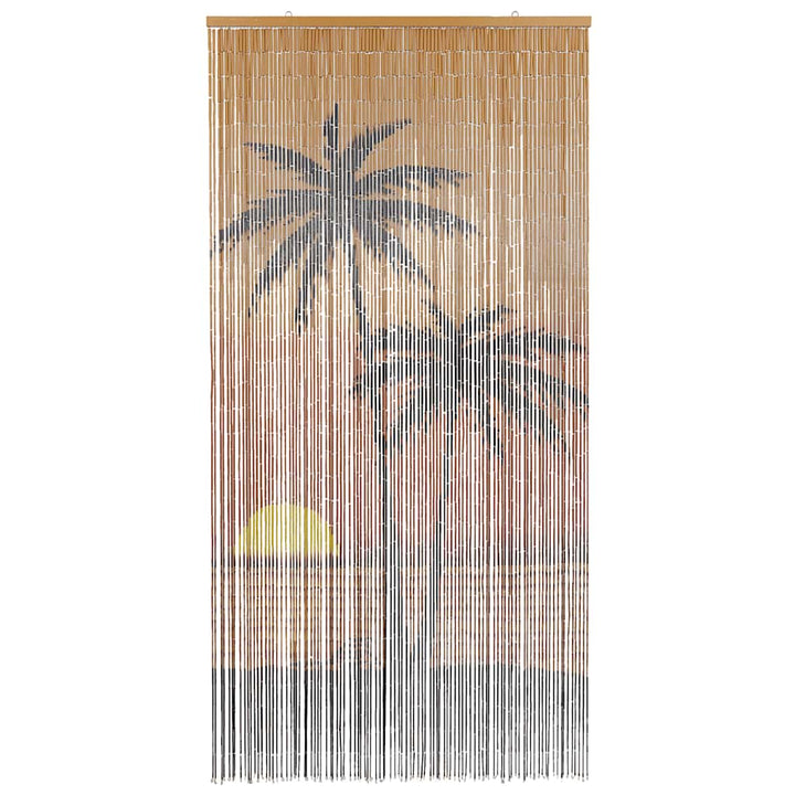 insektgardin til døren palmetræ print 90x220 cm bambus