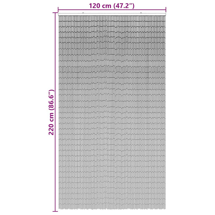insektgardin til døren 120x220 cm bambus mørkegrå