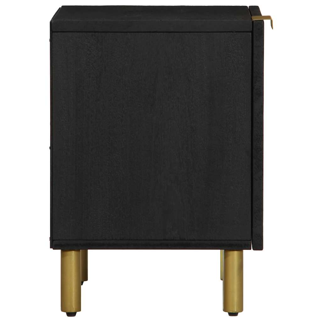 sengebord 40x33x46 cm massivt mangotræ sort