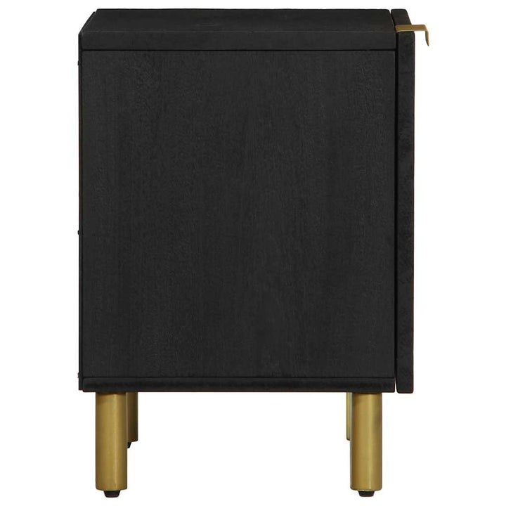 sengebord 40x33x46 cm massivt mangotræ sort