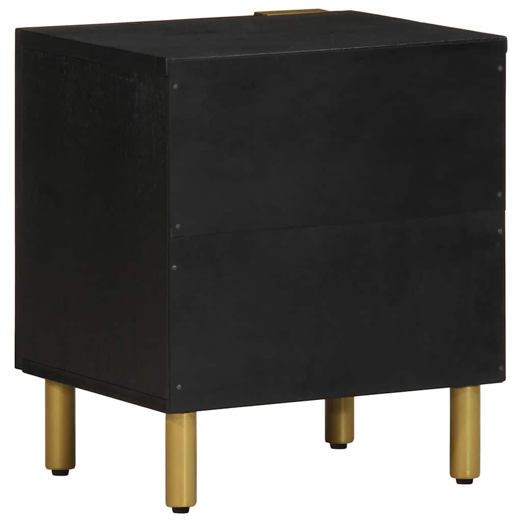 sengebord 40x33x46 cm massivt mangotræ sort