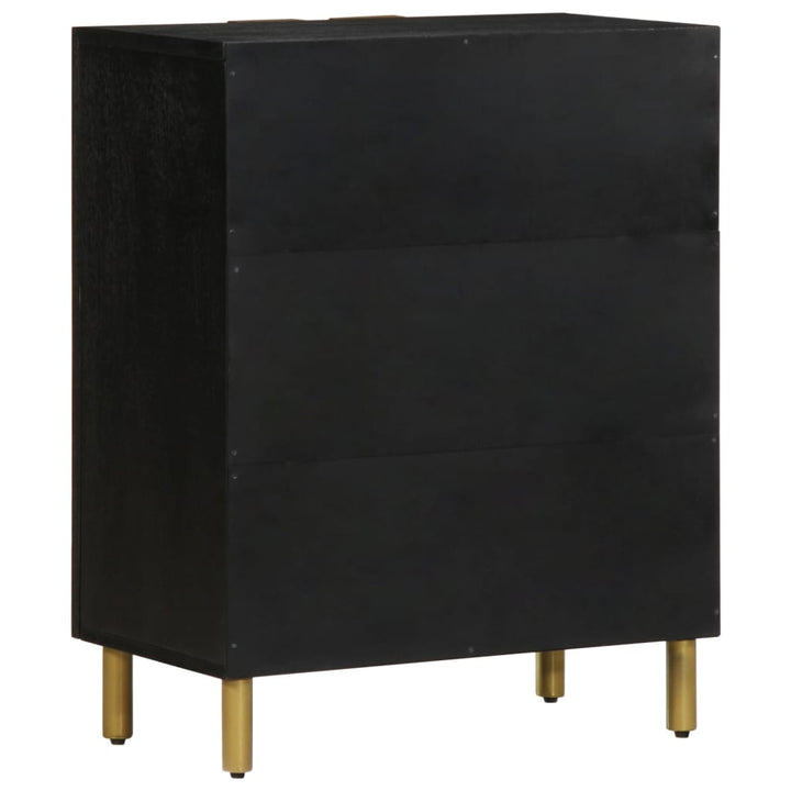 skab 60x33x75 cm konstrueret træ sort