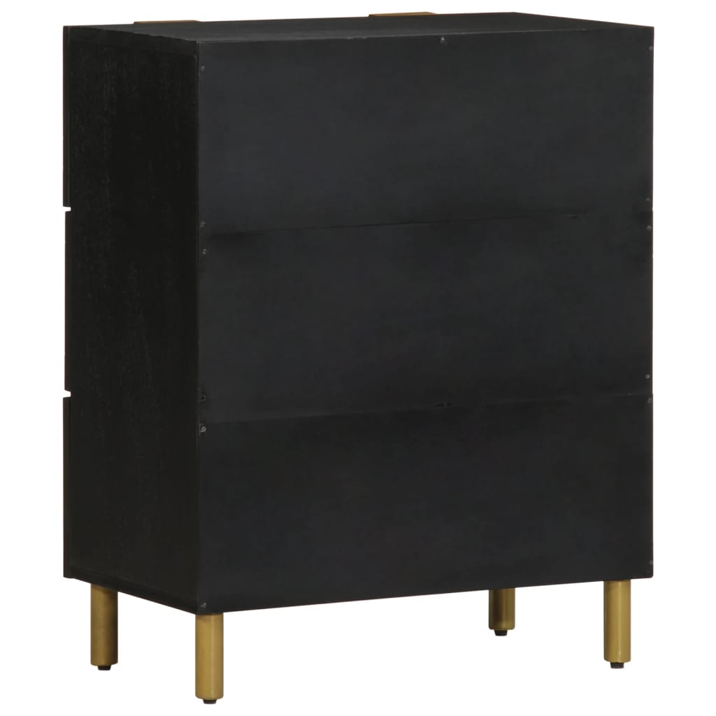 skab 60x33x75 cm konstrueret træ sort