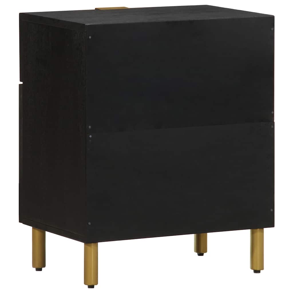sengebord 50x33x60 cm konstrueret træ sort