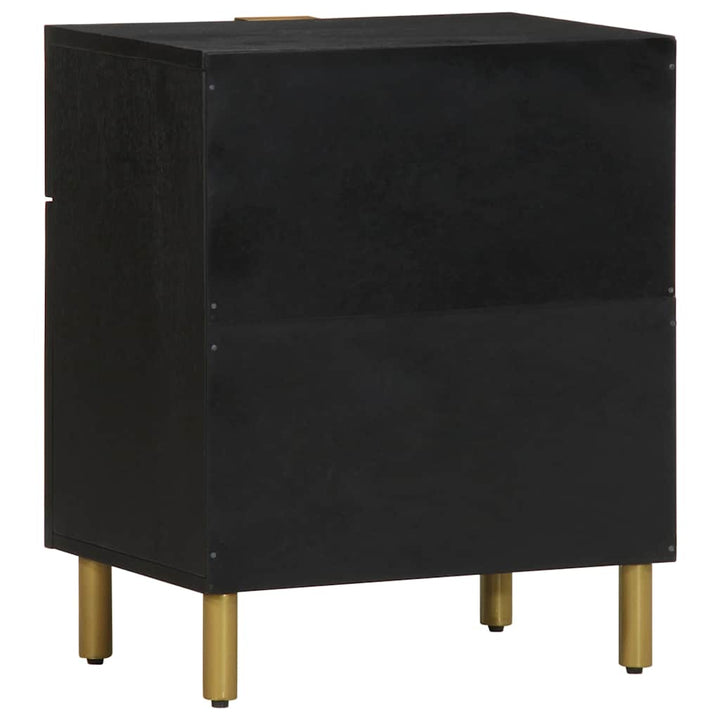 sengebord 50x33x60 cm konstrueret træ sort